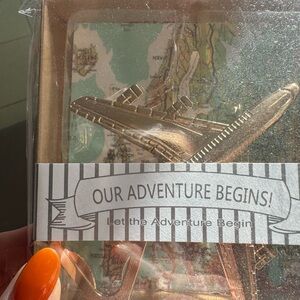 Gold Airplane Adventure Plaque